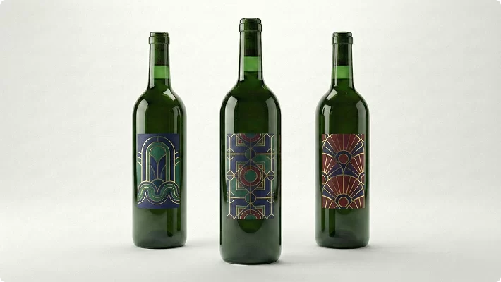 Dokulu Şarap Etiketi